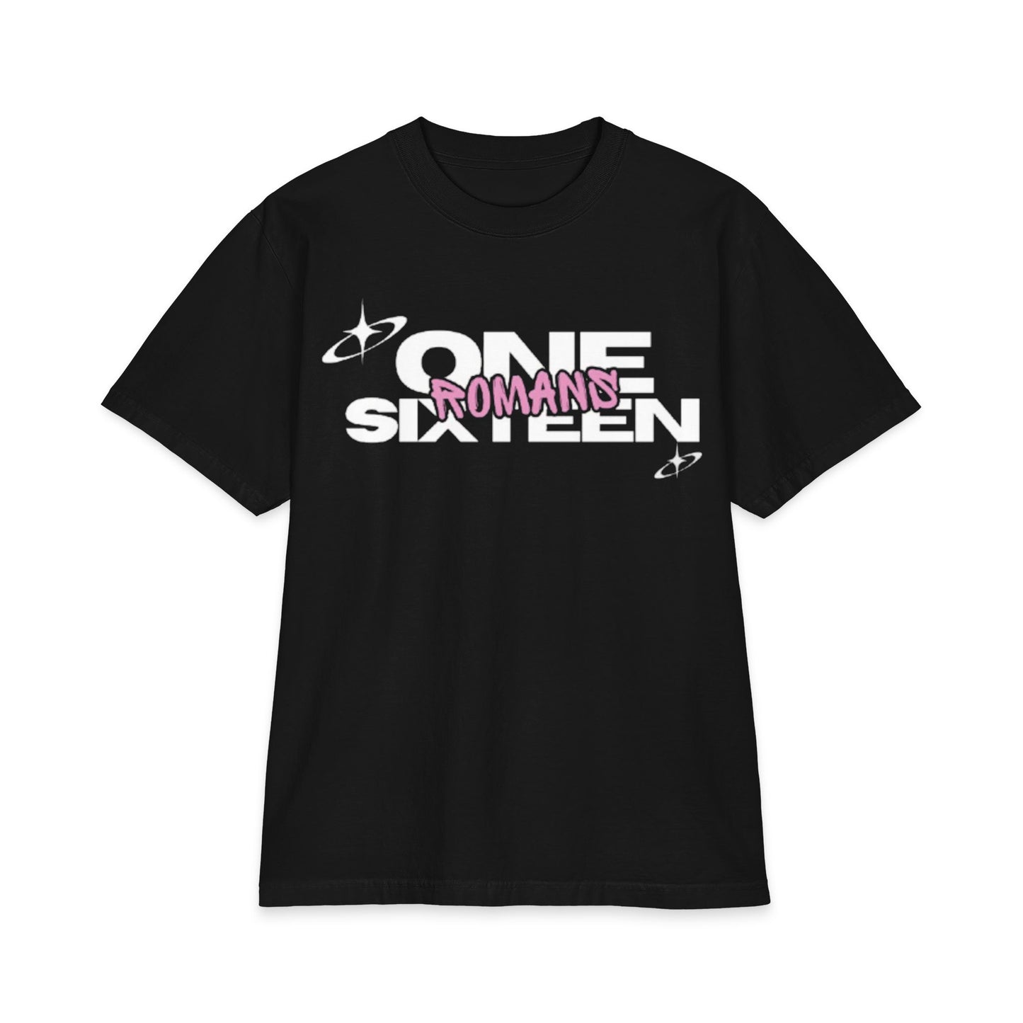 Romans 1:16 Graphic Tee (Baby Pink)